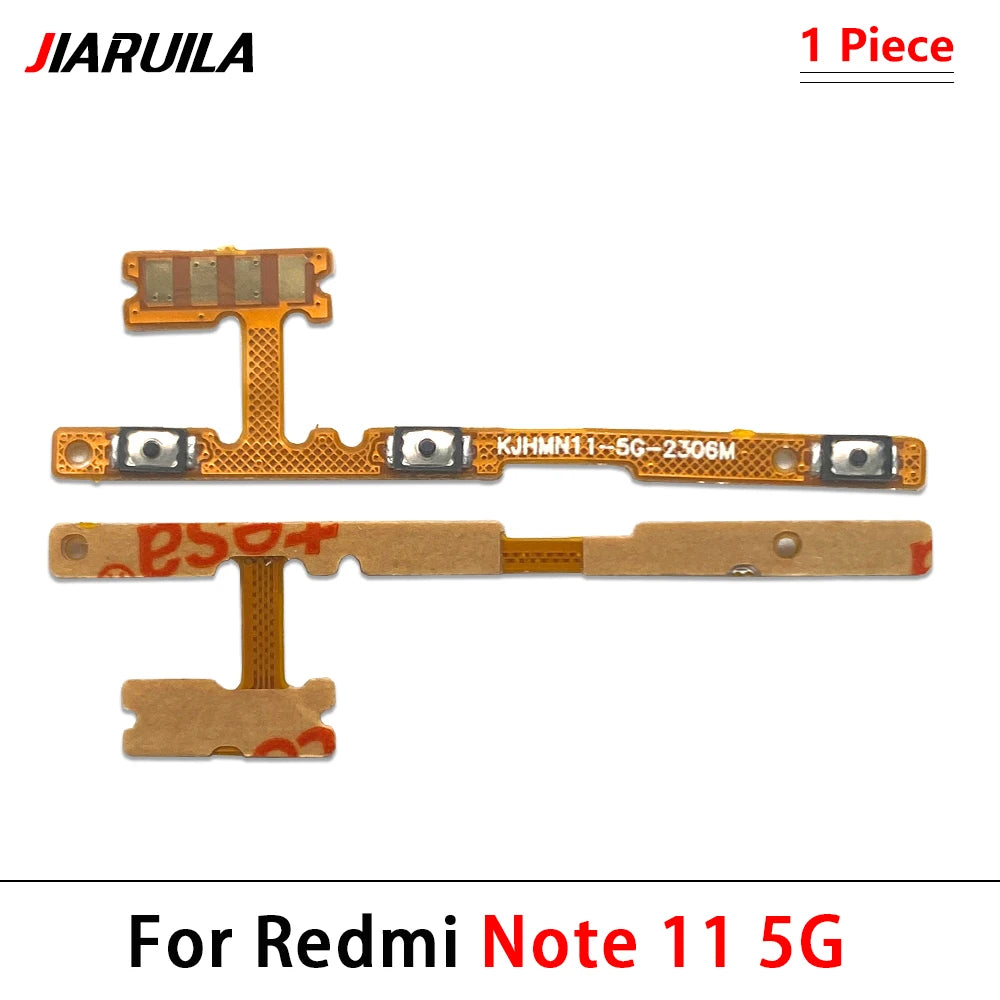 Power On Off Volume Side Button Key Flex Cable For Xiaomi Redmi Note 10 10s 11 11s 11T 11E 12 12s 13 Pro Plus 4G 5G　  Xiaomi  Xiao mi phone repair parts