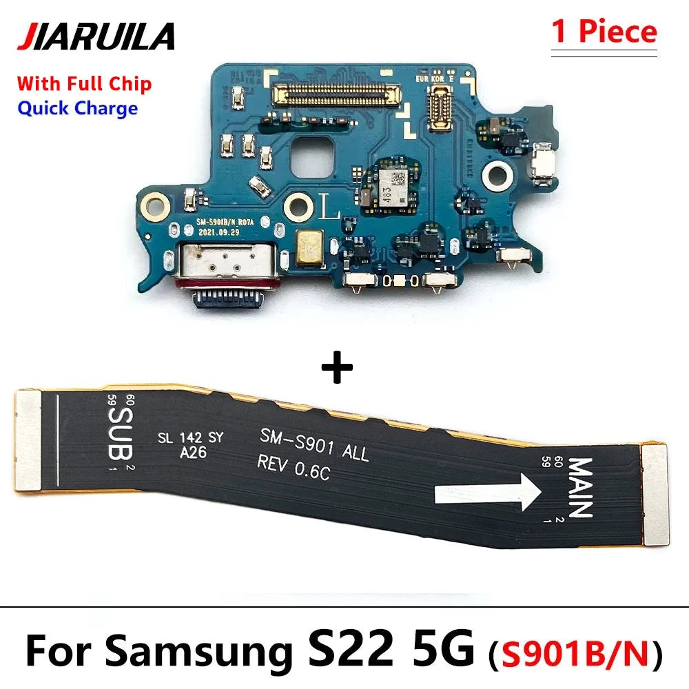 New USB Charger Charging Dock Port Connector Main Board Flex Cable For Samsung S22 S23 Plus Ultra 5G S901 S906 S908 S911 S916 Samsung phone repair parts