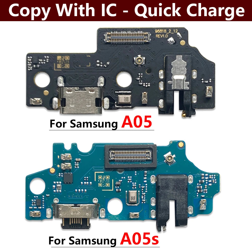 New USB Charging Port Board Flex Cable Connector Parts For Samsung A05 A05s A15 A25 A35 A55 A06 A16 4G 5G Microphone Module Samsung phone repair parts