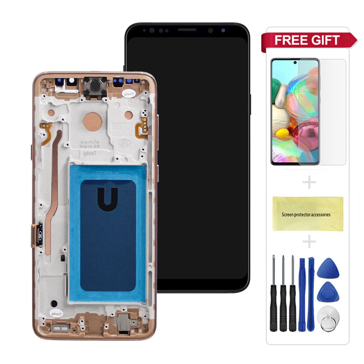 S9 Plus Display Screen Assembly for Samsung Galaxy S9+ G965F G965F/DS Lcd Display Digital Touch Screen with Frame Replacement Samsung phone repair parts