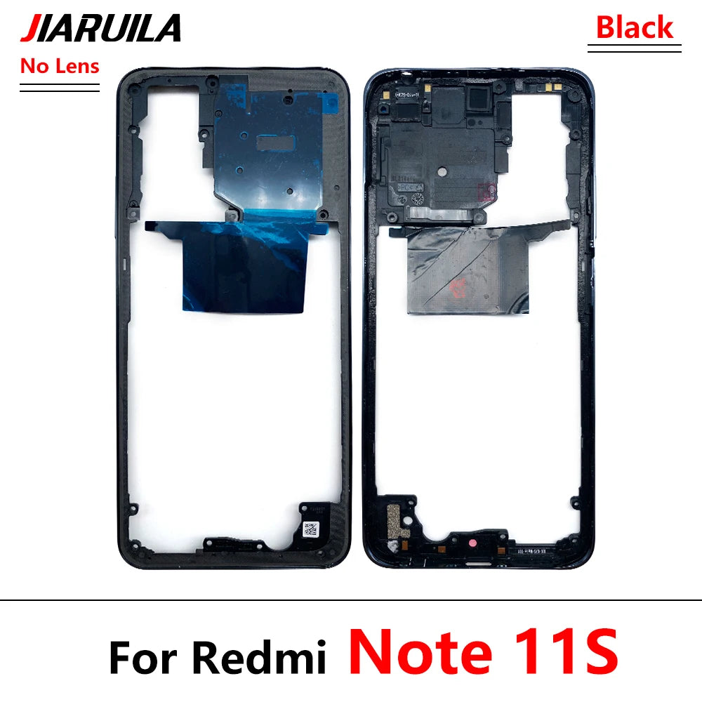 For Xiaomi Redmi Note 11 4G / Note 11s / Note 11 Pro 5G Middle Frame Bezel Middle Plate Replacement Parts Black / Blue  Xiaomi  Xiao mi phone repair parts