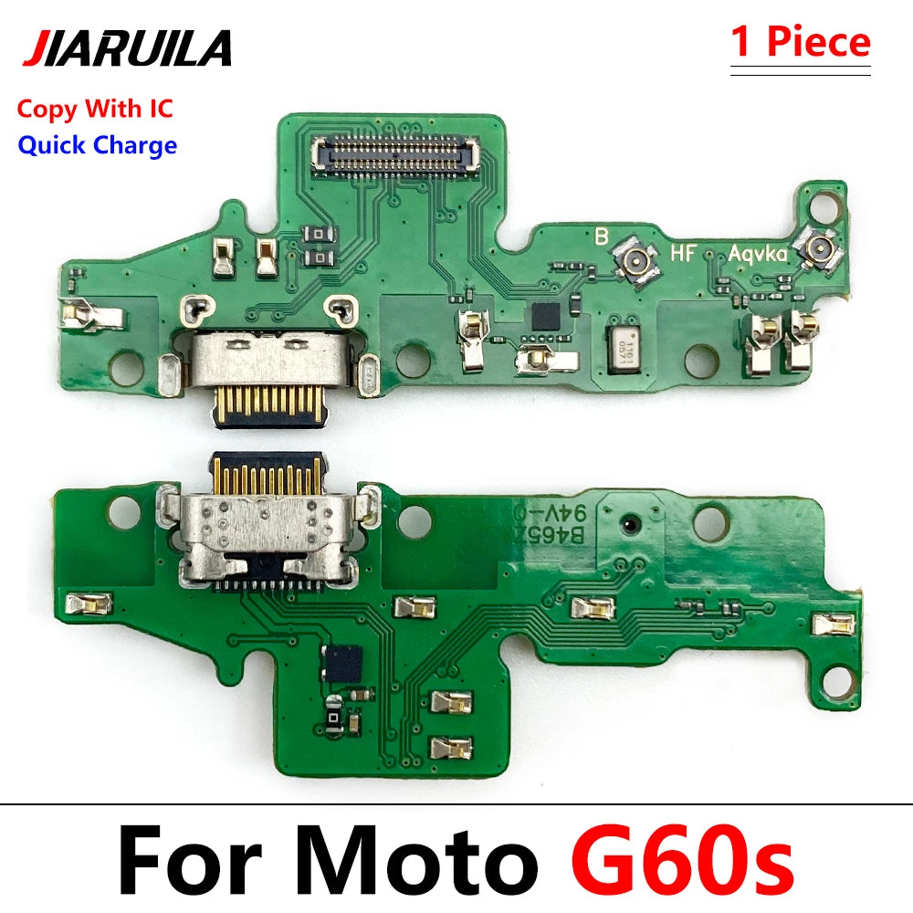 50Pcs USB Charging Board Connector Port Dock Flex Cable For Moto G10 G100 Power G20 G30 G31 G41 G60 G60s G71 G51 G50 5G G82 Motorola phone repair parts