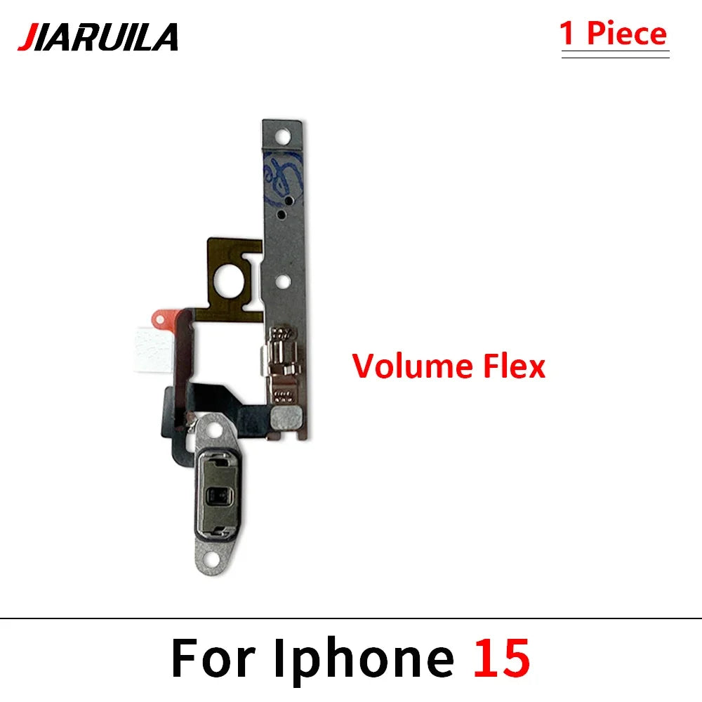 10Pcs, Power Switch On Off Button Volume control Key Button Flex Cable For iPhone 13 14 15 Pro Max Plus Mini iPhone phone repair parts