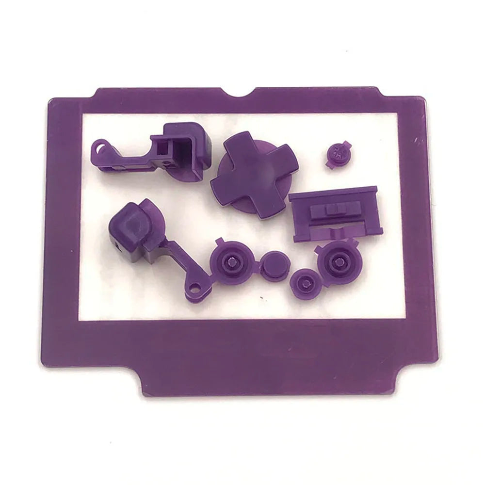 1-5set Plastic/Glass Screen Lens For GBA SP Lcd Cover+Button Kit For Gameboy Advance SP Lens Protector With Back Sticker Game console repair parts