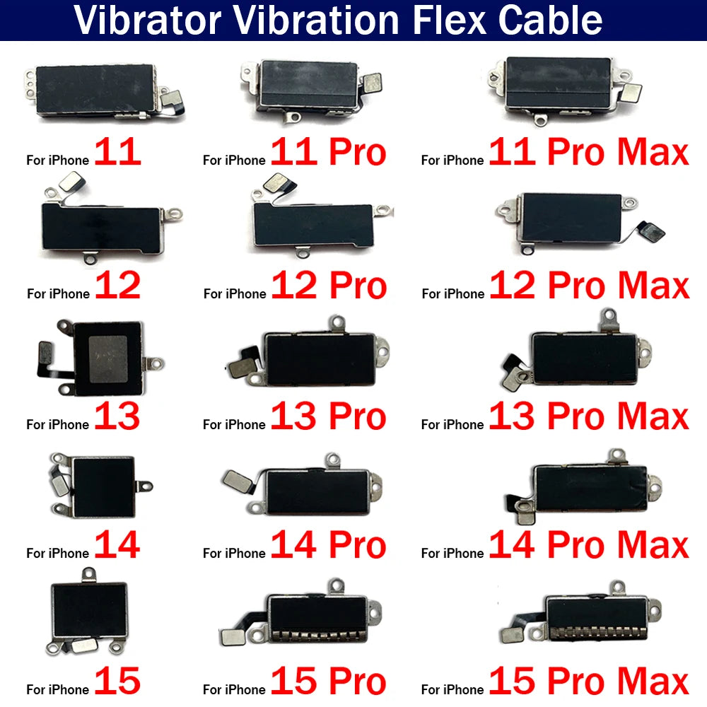 New Vibrator Vibration Silent Motor Module Flex Cable For iPhone 11 12 13 14 15 Pro Max Repair Replacement Parts  Xiaomi  Xiao mi phone repair parts