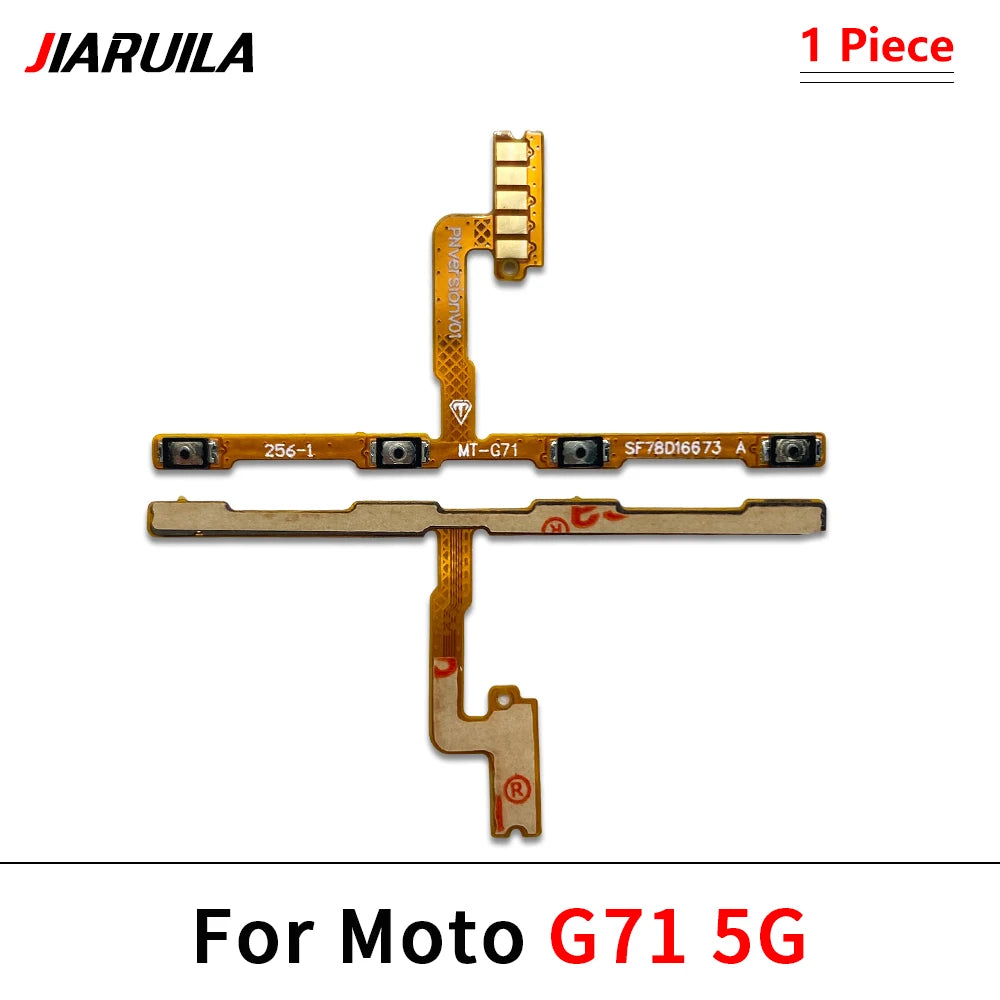 50Pcs, Power On Off Volume Side Button Key Flex Cable For Moto G10 G20 G30 G100 G50 G60 G60s G31 G51 G22 G32 G52 G62 G13 G23 5G Motorola phone repair parts
