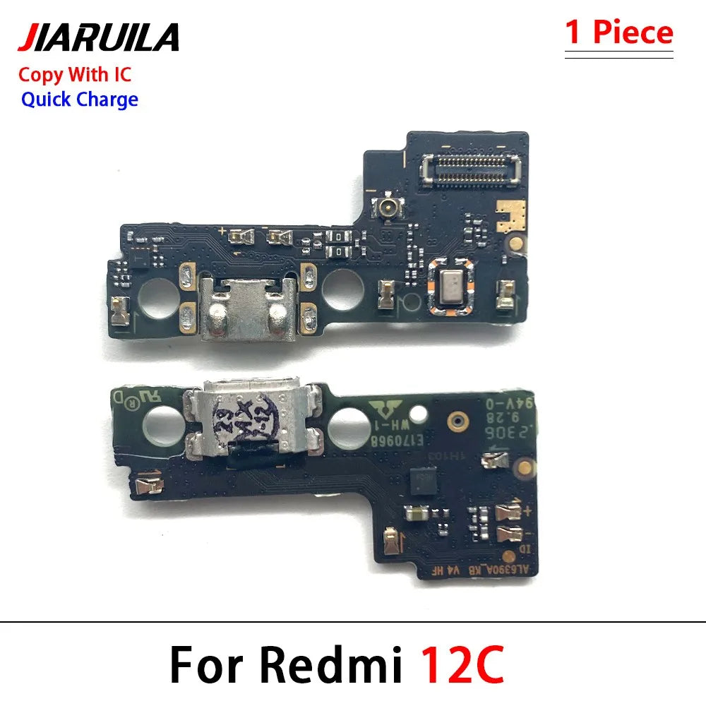 New For Xiaomi Redmi 12 12C 13 13C 14C 15 15C 4G 5G Dock Connector Micro USB Charger Charging Port Flex Cable Microphone Board Xiaomi  Xiao mi phone repair parts