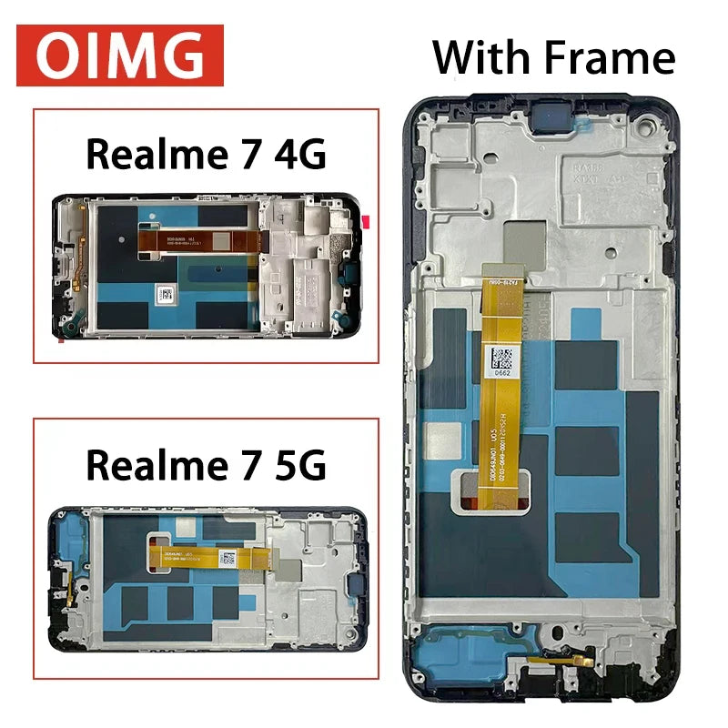 6.5"New For Oppo Realme 7 (Global)  RMX2155 RMX2151 LCD Display Screen Touch Panel Digitizer For Realme 7 5G RMX2111 Display Oppo phone repair parts Realme phone repair parts