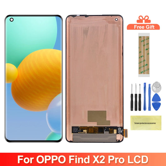For OPPO Find X2 LCD Display Screen LCD Touch Panel Screen Digitizer For OPPO X2pro CPH2025 screen Repair Parts 100% Tested OPPO phone repair parts