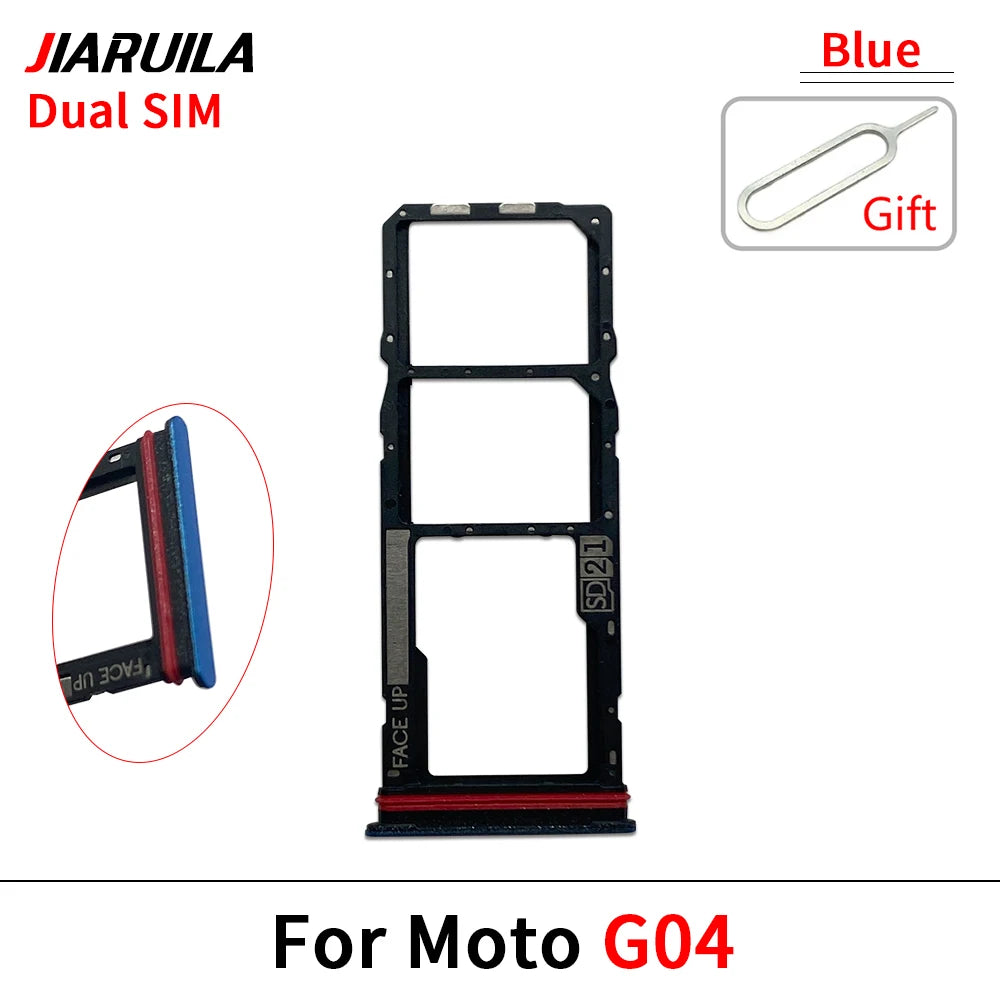 10Pcs/Lot，New For Motorola Moto G04 G04s G14 G24 G34 G54 SIM Card Tray Slot Holder Adapter Accessories Motorola phone repair parts