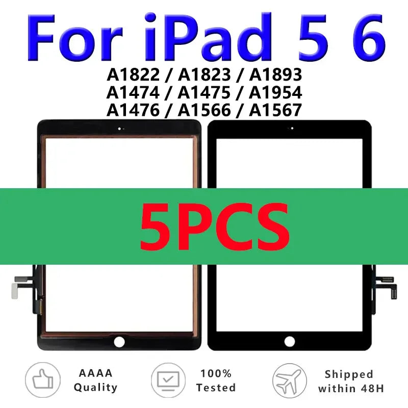 Touch Screen For Apple iPad 5 6 5th 6th A1822 A1893 iPad 9.7 2017 2018 iPad Air 1 2 A1474 A1566 Digitizer Front Glass Display  iPad repair parts