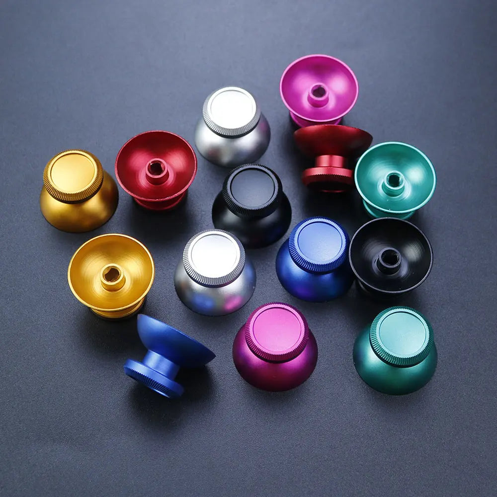 1Pair Aluminum Metal 3D Analog Joystick Thumb Stick Grip Cap Rocker Button For PS4 Pro Slim Xbox One Slim Series X S Controller Game console repair parts