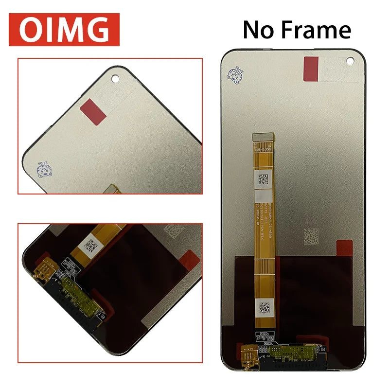 Tested A54 LCD For Oppo A54 4G CPH2239 LCD Display Screen +Touch Panel Digitizer For Oppo A54 5G CPH2195, OPG02 Display Frame Oppo phone repair parts Realme phone repair parts