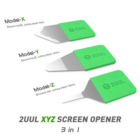 2UUL DA91 XYZ 3in1 Screen Opener Set High Toughness Durable Mobile Phone LCD Screen Disassembly Repair Prying Card Repair Tool Professional Repair Tools