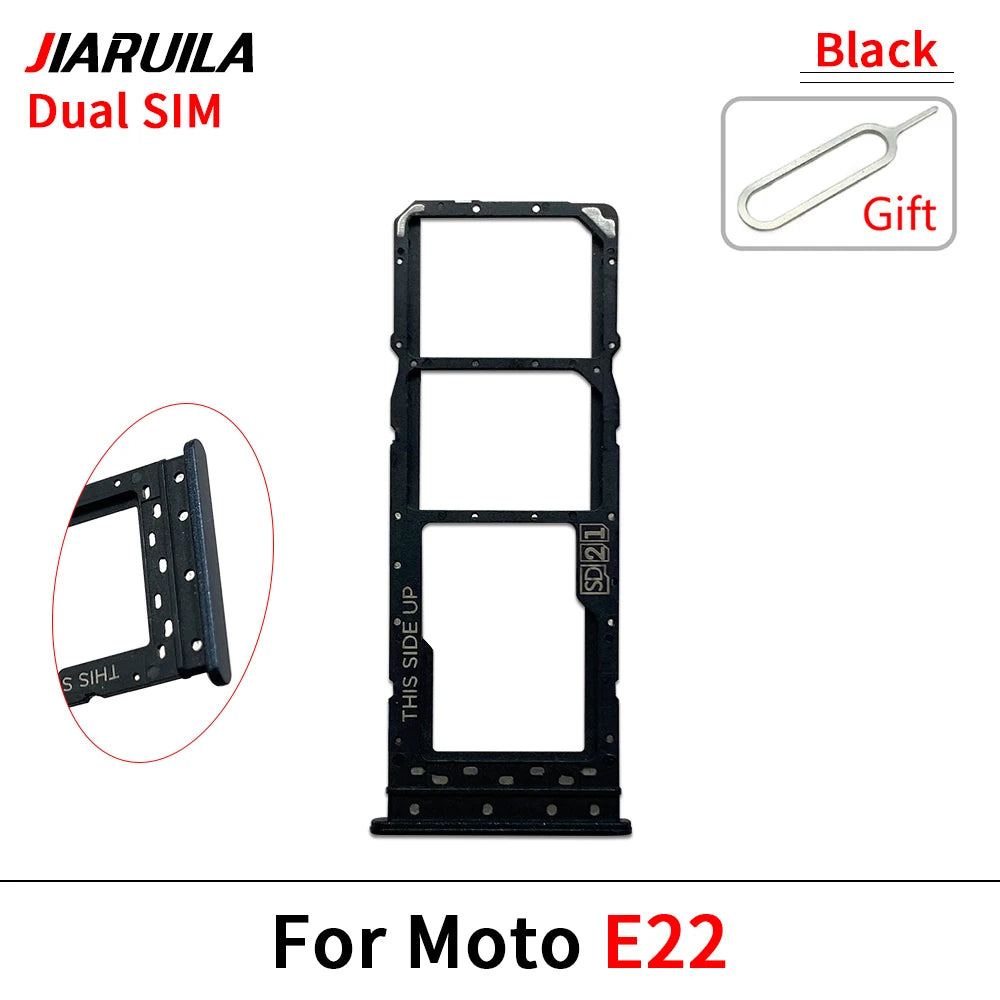 10Pcs, SIM Card Tray Slot Holder Adapter Accessories For Motorola Moto E13 E32 E22 E22i Motorola phone repair parts