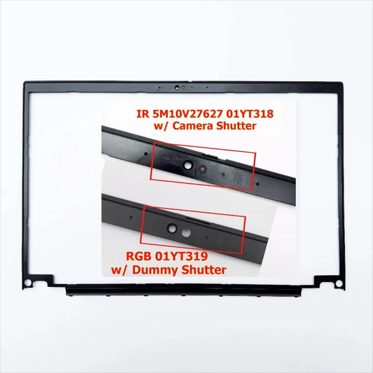LCD Front Bezel For Think-pad T590 P53S T15 P15S Gen1 2 5M10V27627 01YT318 01YT319 RGB IR Shutter B case trim frame Cover shell Lenovo laptop repair parts