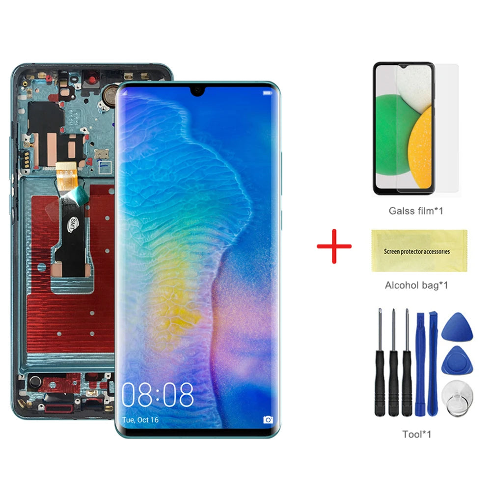 6.47" P30 Pro Screen Replacement, for Huawei P30 Pro VOG-L29 VOG-L09 Lcd Display Digital Touch Screen With Frame Assembly HUAWEI phone repair parts