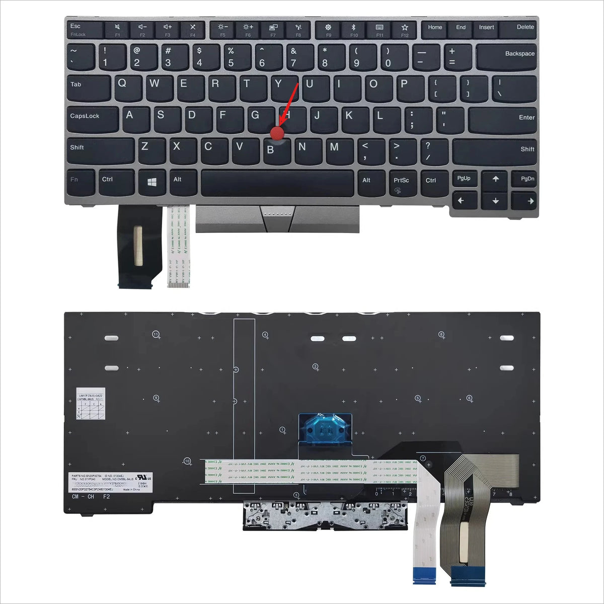 Keyboard for Lenovo Thinkpad T14 Gen1 Gen2 P14s Gen1 Gen2  backlight  Mouse stick keyboard 01YP468 01YP760 01YP600 01YP240 Lenovo laptop repair parts