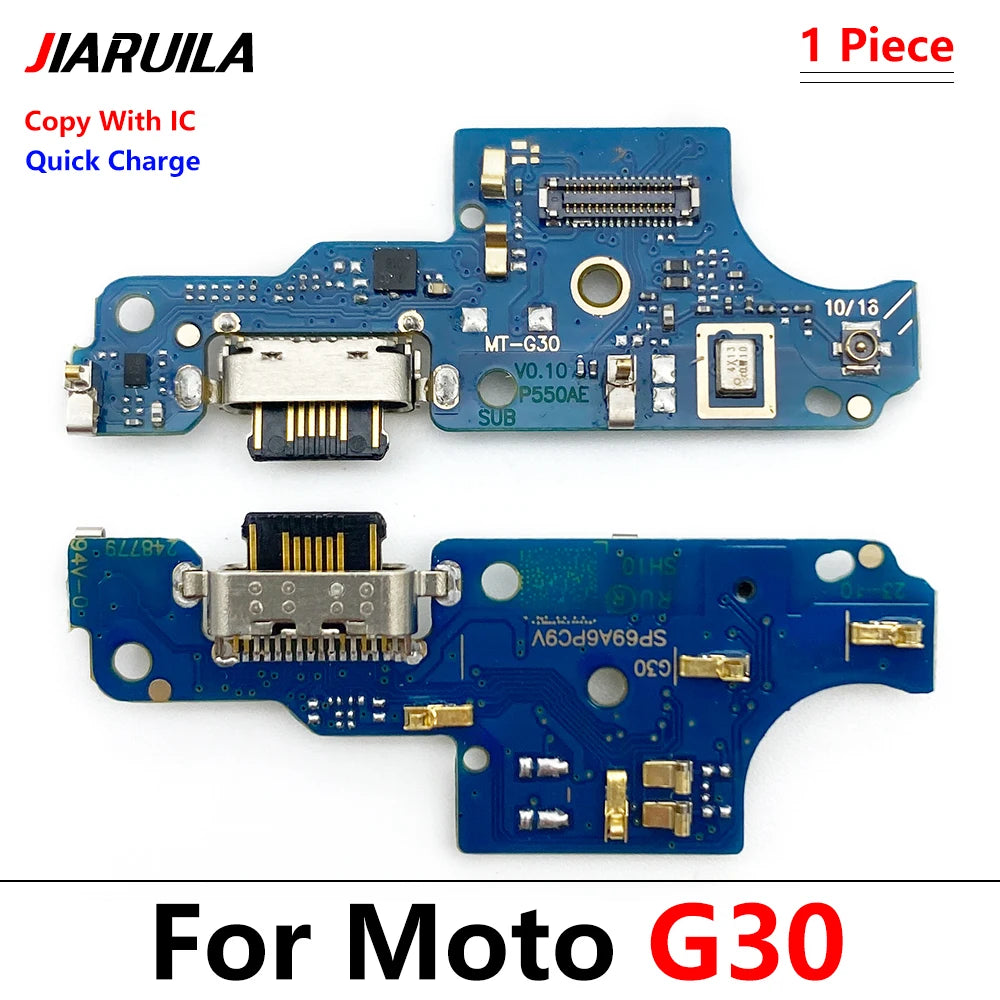 10Pcs USB Charging Board Port Dock Charger Connector Flex Cable For Motorola Moto G10 G20 G30 G50 G60 G60s G100 Power One 5G G31 Motorola phone repair parts