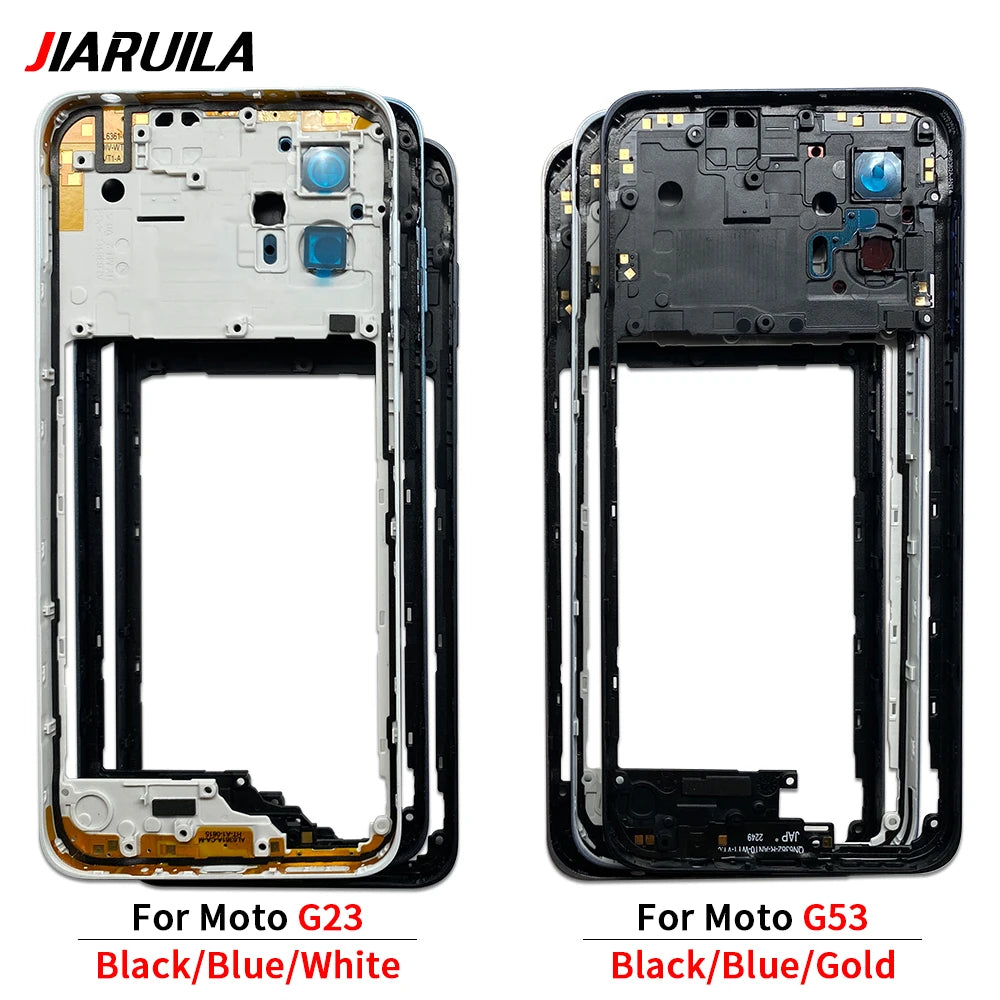 New Middle Frame Holder Housing Bezel Plate For Motorola Moto G04 G23 G34 G53 G54 G62 G72 G73 5G Replacement Repair Parts Motorola phone repair parts
