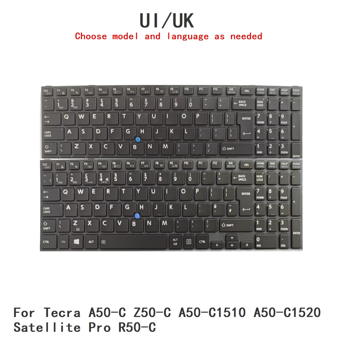 New UI UK Language  Backlit Keyboard For Toshiba Tecra A50-C Z50-C A50-C1510 A50-C1520 Satellite Pro R50-C Replacement Keyboard