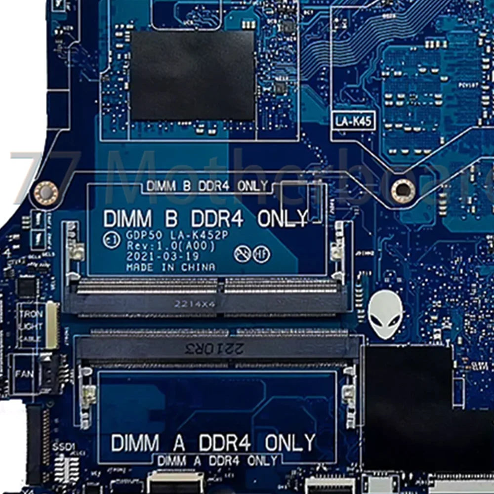 Laptop Motherboard GDP50 LA-K452P For DELL G15 5511 Alienware M15 R6 With CPU I7-11800H GPU RTX3060 6G RTX3070 8G 100% Tested Dell laptop repair parts