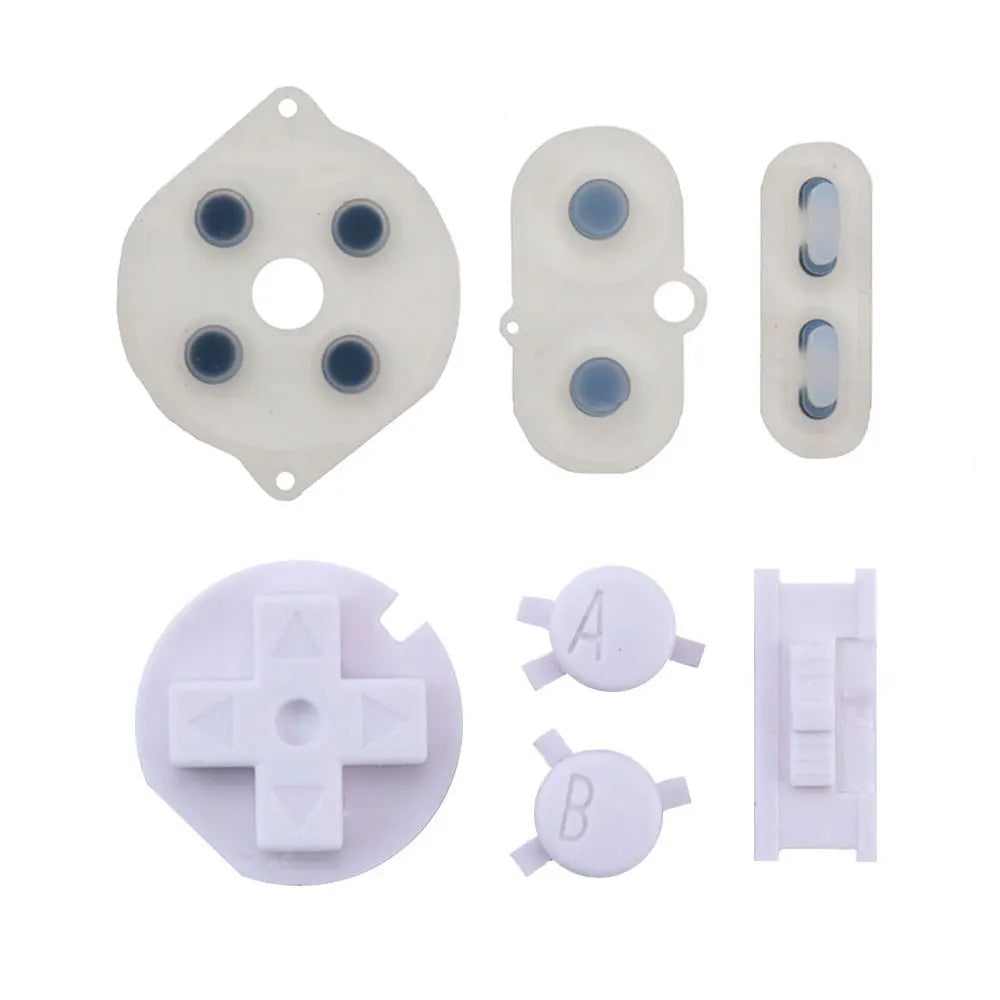 1Set For Gameboy Color GBC Silicone Rubber Conductive Button & Colorful Plastic D Pads A B Power ON OFF Buttons Keypads Game console repair parts