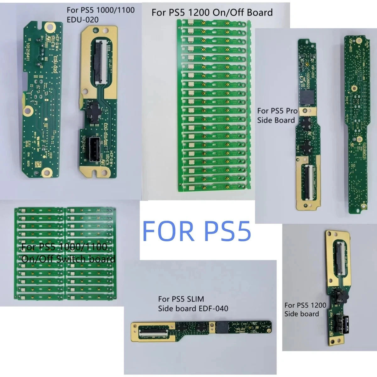 1PCS ON/OFF Switch Power Eject Button Board For PS5 1000/1100/1200/Slim/PRO Console Side Board With USB TYPE-C/TYPE-A Connector  Game console repair parts