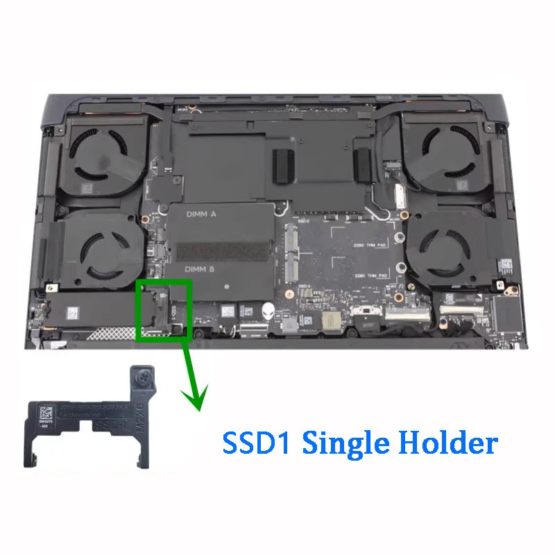 New Original Laptop SSD 2280 Bracket Heatsink Plate For DELL Alienware 16 18 Area-51 M2 SSD1/2/3 2230 to 2280 Dell laptop repair parts