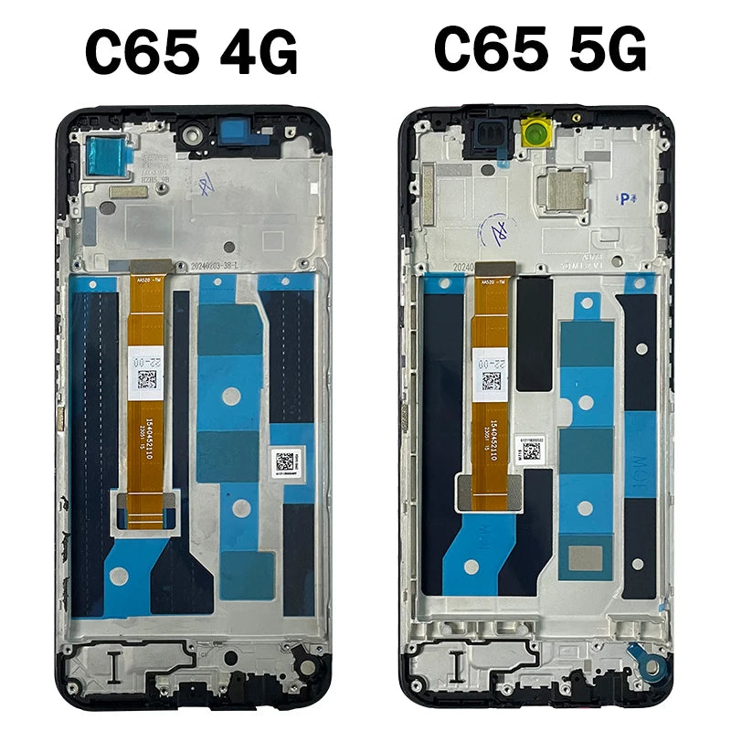 C65 Display Screen With Frame For Oppo Realme C65 4G LCD Display Touch Screen Digitizer For Realme C65 5G RMX3910 LCD Assembly Oppo phone repair parts Realme phone repair parts
