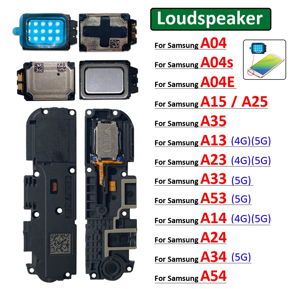 Loud Speaker Buzzer Ringer Loudspeaker Flex Cable For Samsung A04 A04s A04E A05 A15 A25 A13 A23 A33 A53 A14 A24 A34 A54 4G 5G Samsung phone repair parts