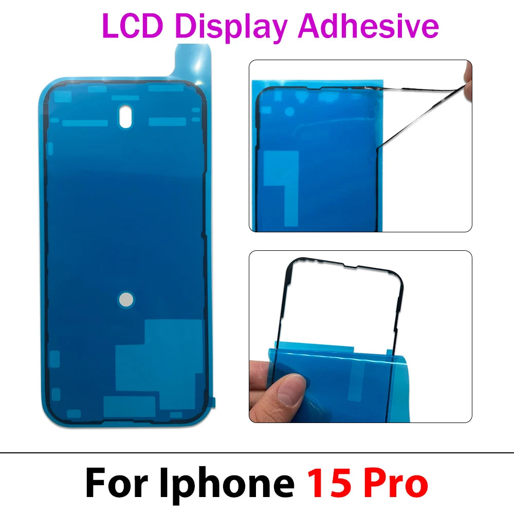 Back Cover Side Waterproof Seal Sticker For iPhone 15 16 17 Pro Max 15 Plus Air Front LCD Adhesive Seal Tape Glue Repair Sticker iPhone phone repair parts