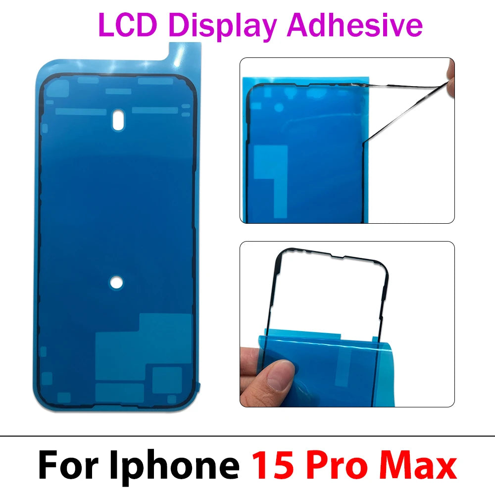 Back Cover Side Waterproof Seal Sticker For iPhone 15 16 17 Pro Max 15 Plus Air Front LCD Adhesive Seal Tape Glue Repair Sticker iPhone phone repair parts