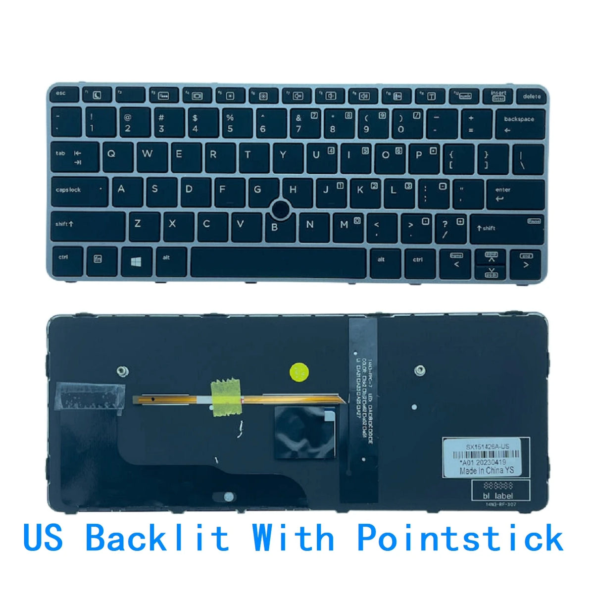 New US Spanish Latin Arab Language  Backlit Keyboard For HP EliteBook 820 G3 820 G4 828 G3 725 G3 725 G4  HP laptop repair parts