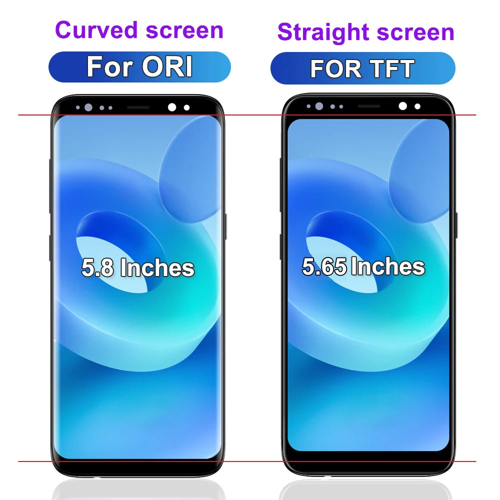 TFT S8 For Samsung Galaxy S8 G950F LCD Display Digital Touch Screen with Frame LCD Touch Screen Replacement Assembly Parts Samsung phone repair parts