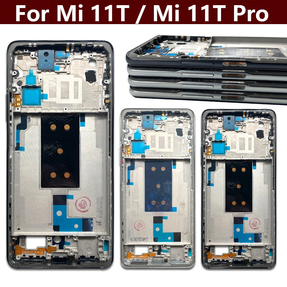 Housing Middle Frame Bezel Plate Cover For Xiaomi Mi 11T / Mi11T Pro Black / Silver  Xiaomi  Xiao mi phone repair parts
