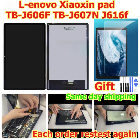 100% tested Tab touch display For Lenovo Xiaoxin Pad Tab TB-J606F TB-J607N J616f lcd screen glass for  Digitizer assembly Lenovo tablet repair parts