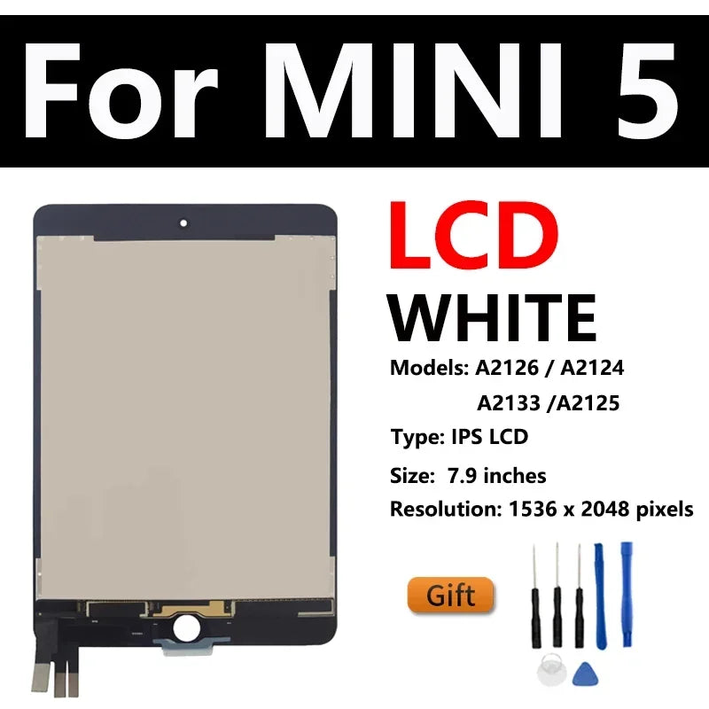 OEM LCD For APPLE iPad Mini 4 5 2015 2019 4th A1538 A1550 A2124 A2126 Display Touch Screen Digitizer Panel Assembly Replacement  iPad repair parts
