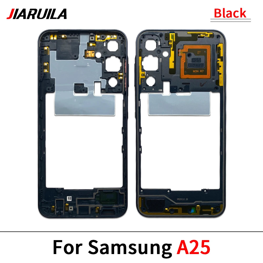 New For Samsung A15 4G A155F / A15 5G A156B / A05 / A05s / A25 5G Housing Middle Frame Bezel Middle Plate Cover Samsung phone repair parts