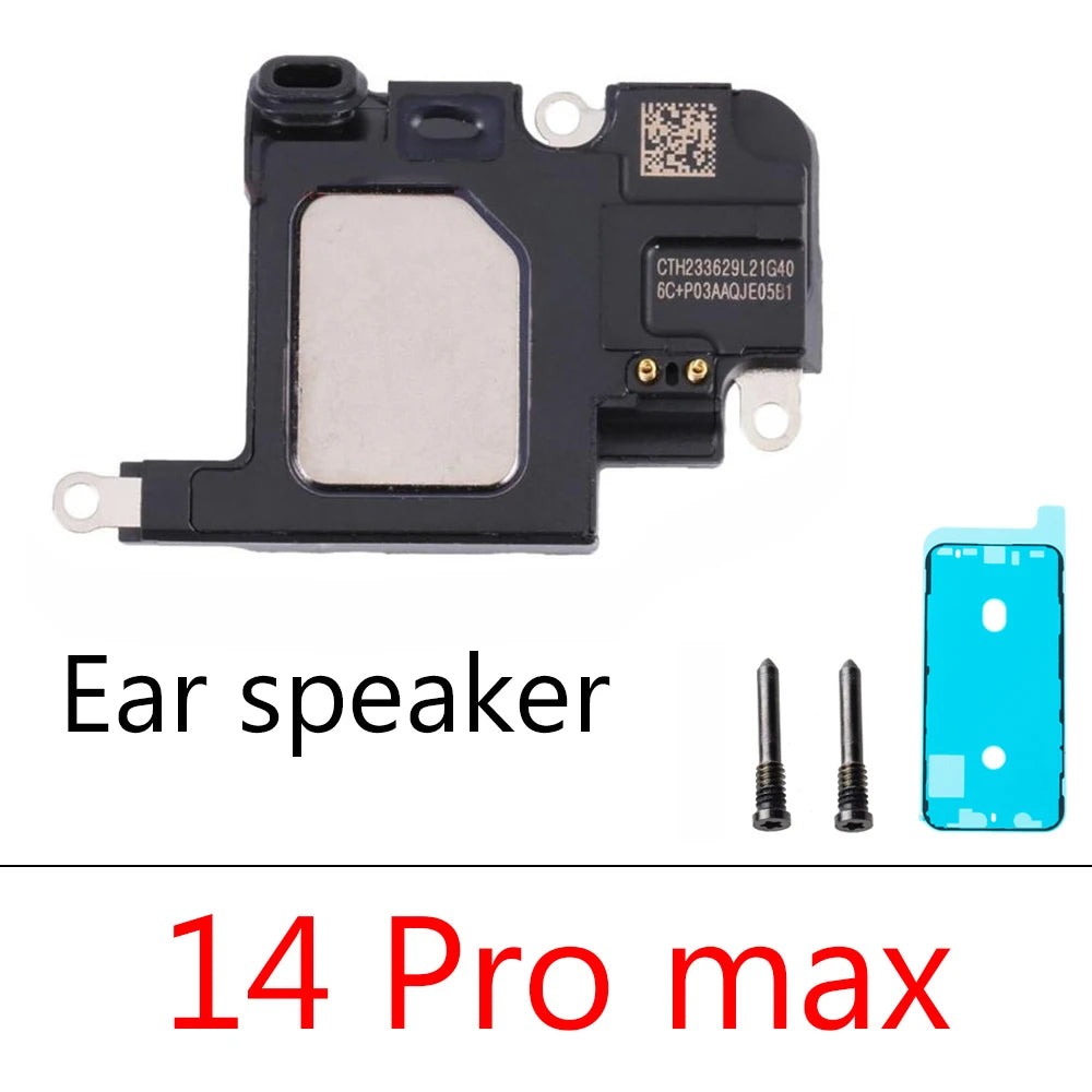 1pcs Ringer Bottom Buzzer Loud Speaker with earpiece  For iPhone  14 15 Pro Max  Plus Replacement Parts iPhone phone repair parts