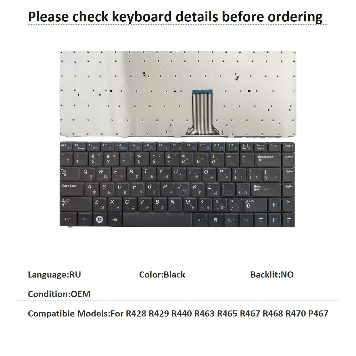 New US Russian Spanish Arab Language  Keyboard For Samsung R428 R429 R440 R463 R465 R467 R468 R470 P467 Replacement Keyboard SAMSUNG laptop repair parts
