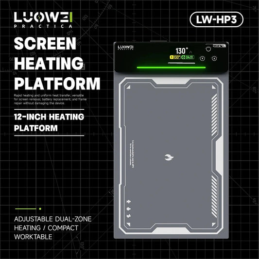 LUOWEI LW-HP3 Screen Heating Mat 130℃ High-efficiency Temperature Control Fast Heating Platform For Phone Tablet Repair Professional Repair Tools