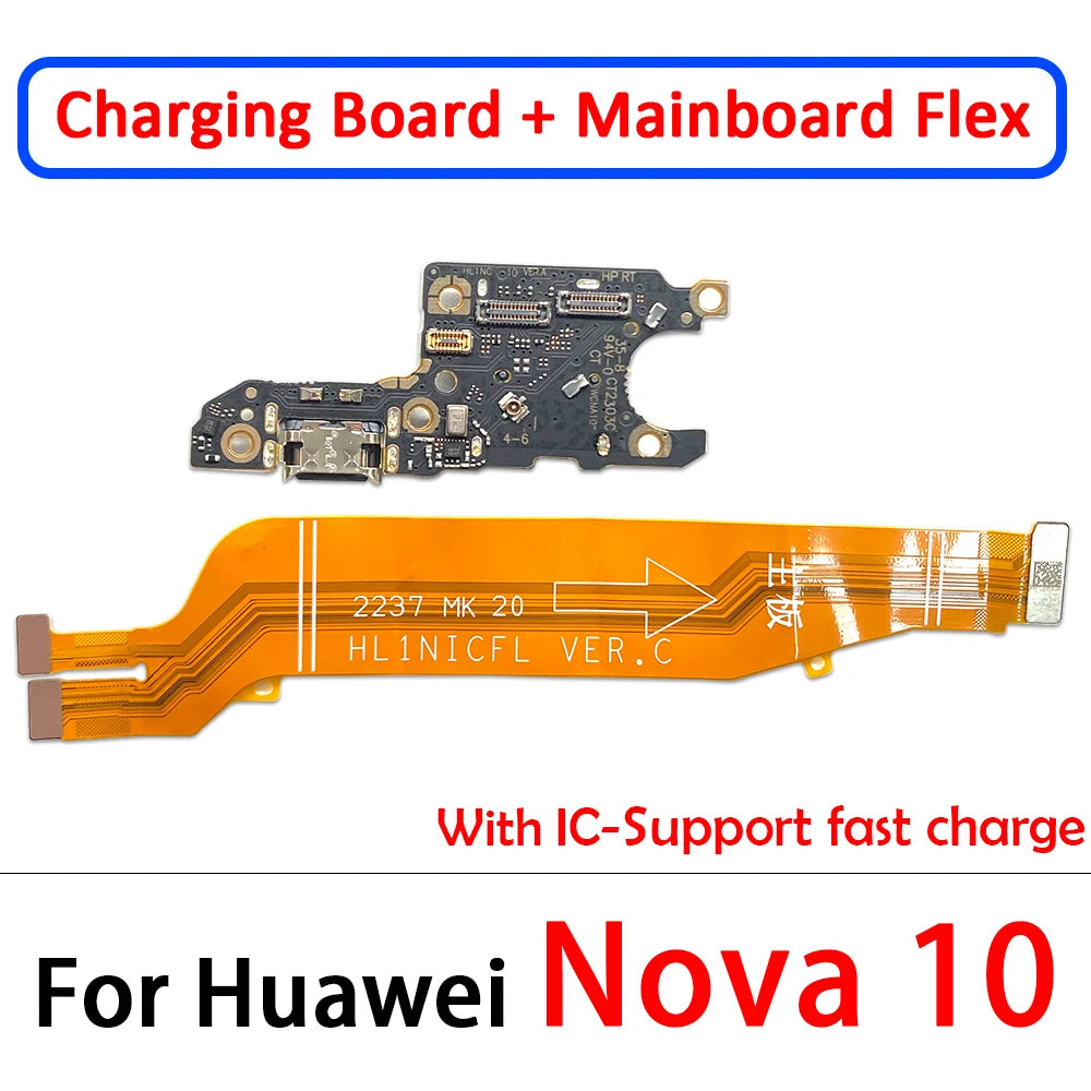 New For Huawei Nova 7 8  Se 9 10 Pro 5G Dock Connector Micro USB Charger Charging Port Flex Cable Microphone Board Huawei phone repair parts