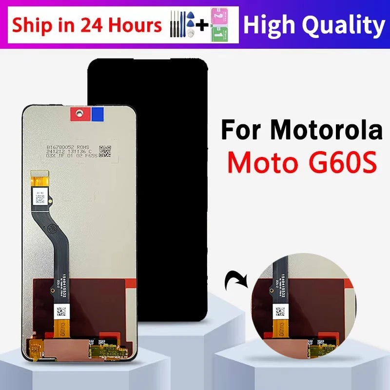 6.8“High Quality For Motorola G60S LCD XT2133-2 Display With Touch Screen Digitizer Assambly For Moto G60S Display With Frame Motorola phone repair parts
