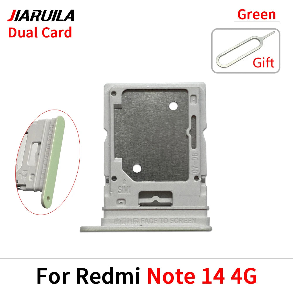 10Pcs, SIM Card Slot SD Card Tray Holder Adapter For Xiaomi Redmi Note 14 Pro Plus 4G 5G  Xiaomi  Xiao mi phone repair parts