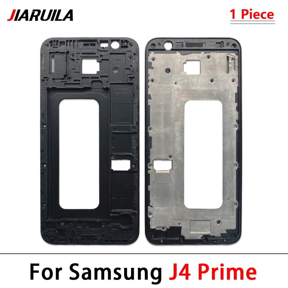 10Pcs, Front Housing LCD Display Frame For Samsung  J4 Prime J4 Core J6 Plus J610 J7 2017 Housing Middle Frame Bezel Plate Cover Samsung phone repair parts