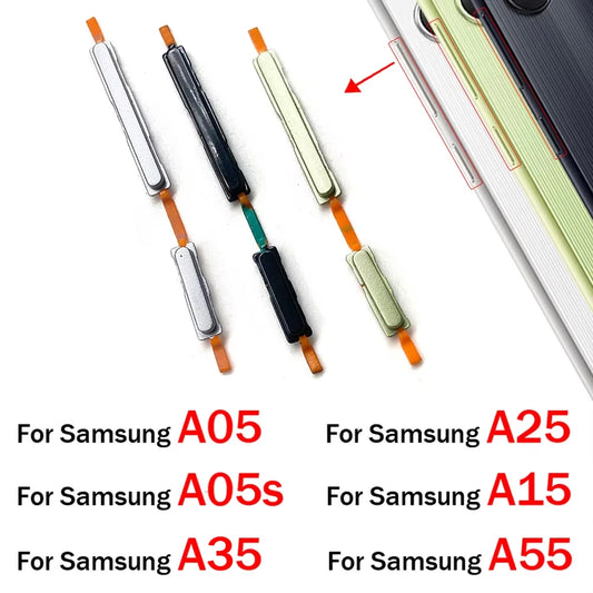 New For Samsung A05 A05s A15 A25 A35 A55 Power Button + Volume Side Button Key Replacement Parts Samsung phone repair parts