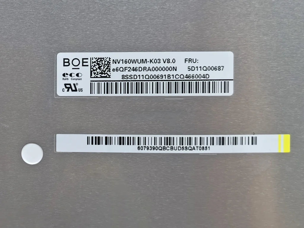 16 Inch LCD Touch Screen NV160WUM-K03 MNG007QT1-1  B160UAK01.8 For Lenovo IdeaPad Slim 5 16AKP10 16IAH10 16IRH10/R Display Panel Lenovo laptop repair parts
