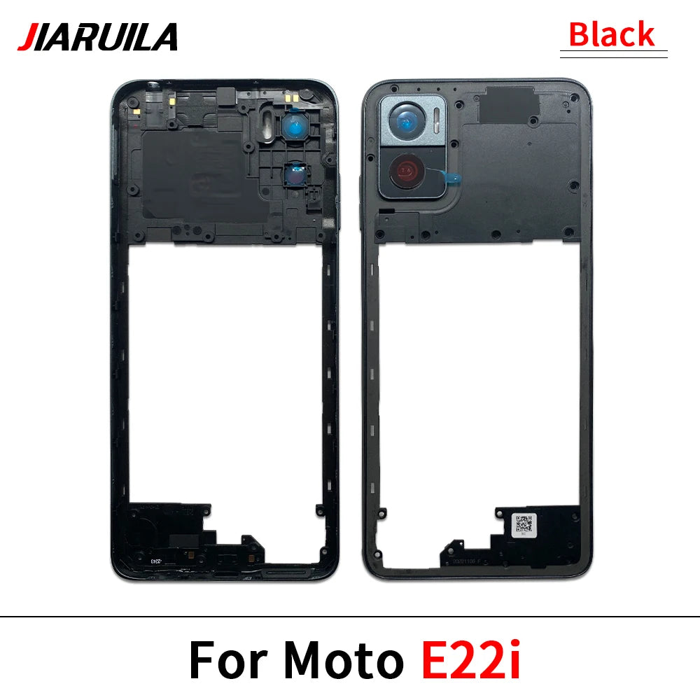 New Middle Frame Cover For Motorola For Motorola Moto E22 E32 E13 E22i Edge 20 Lite Middle Housing with Lens Frame Parts Motorola phone repair parts