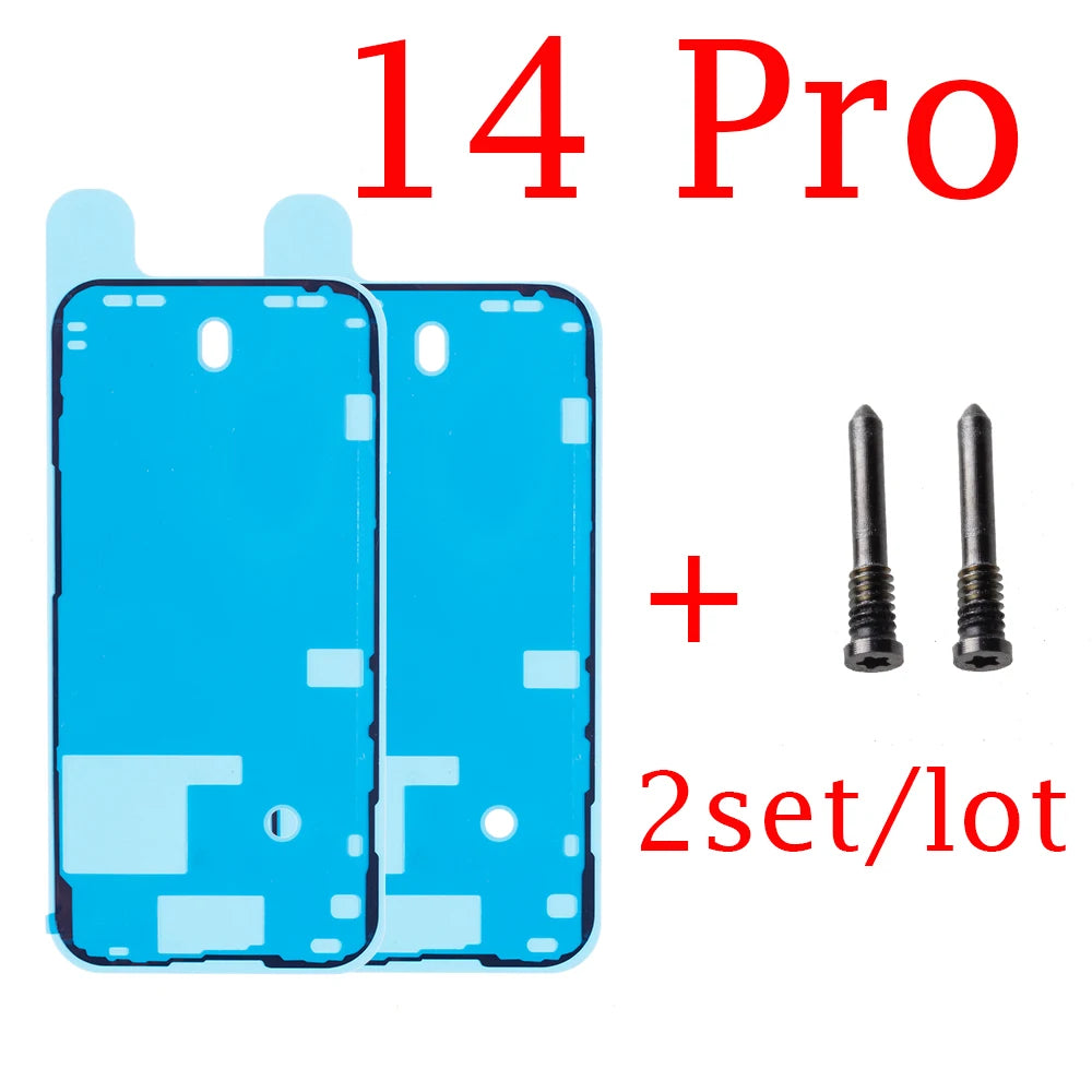 2set/lot Waterproof Sticker For iPhone 11 12 13 14 Pro Max Mini X XS 7 8Plus LCD Display Screen Pre-Cut Glue Frame Tape Bezel Se iPhone phone repair parts